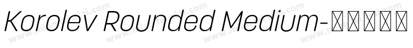 Korolev Rounded Medium字体转换